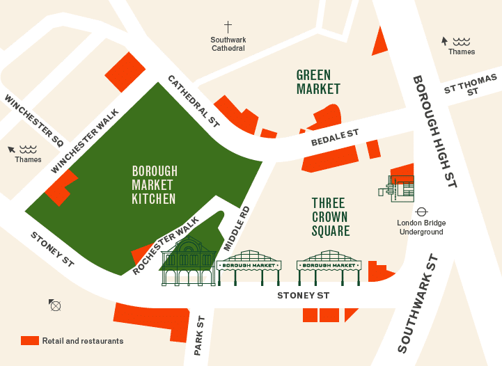 Borough Market Kitchen map