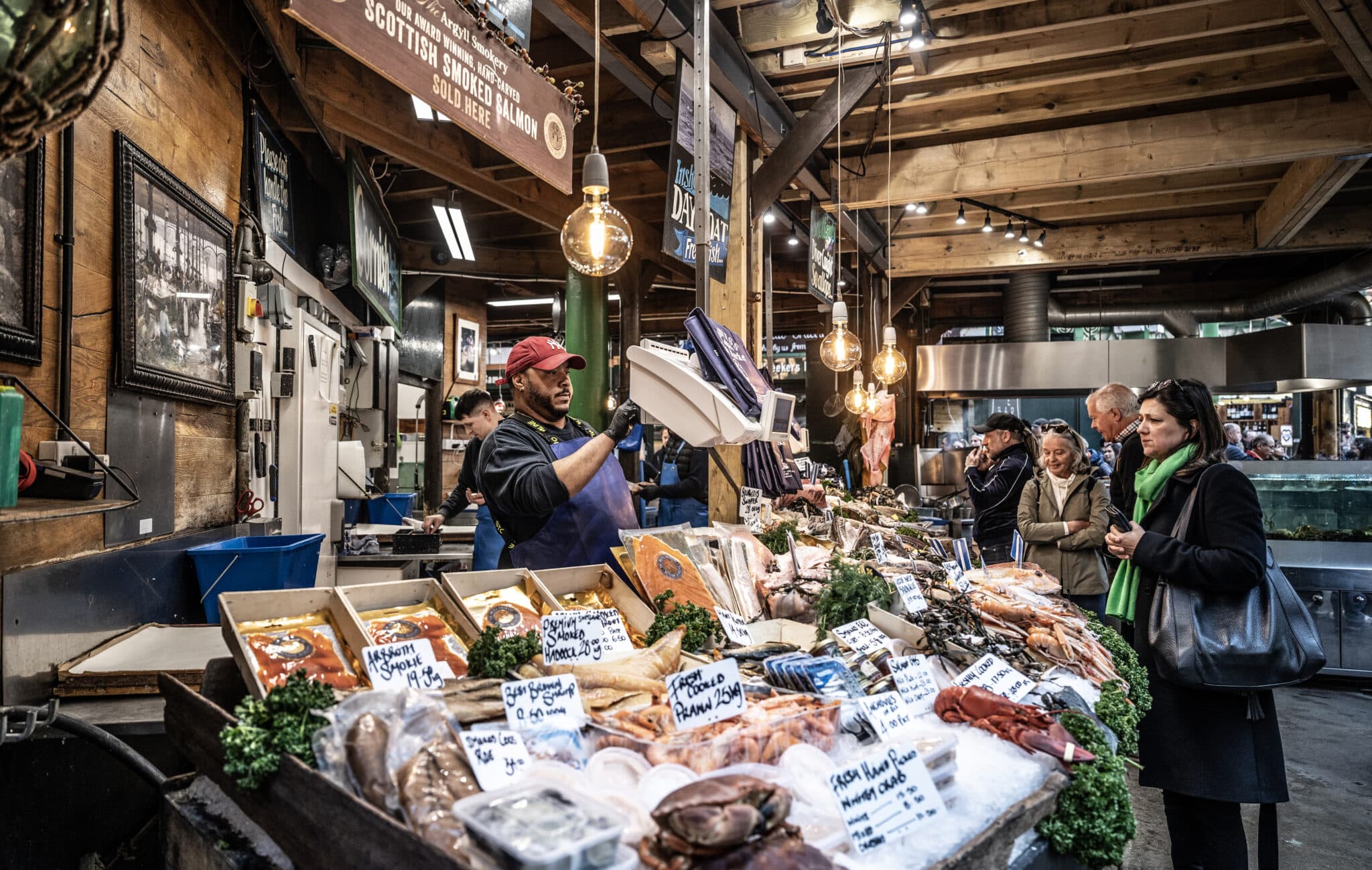 Furness Fish Market stall at Borough Market
