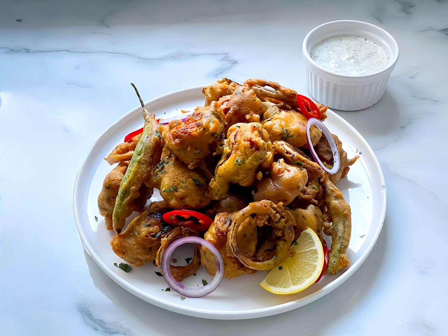 Chicken pakoras made with Borough Market ingredients