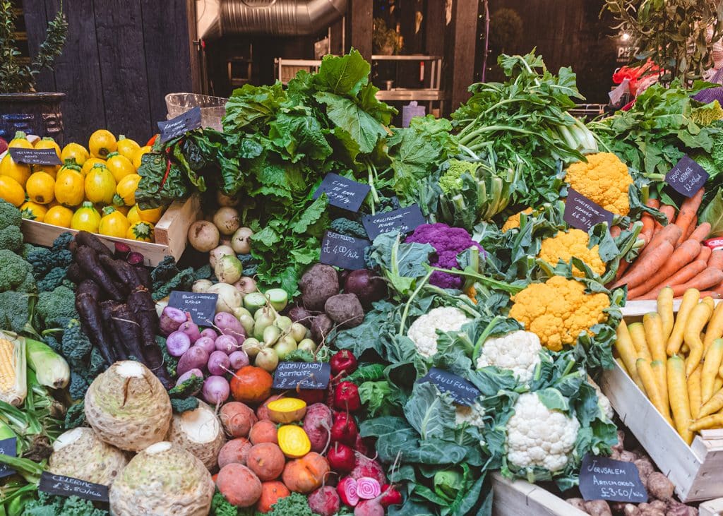Fresh vegetables at Borough Market